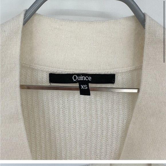 Quince Ivory Baby Alpaca-Merino Wool Oversized Cardigan sz XS Women's Button NWT - Picture 4 of 8